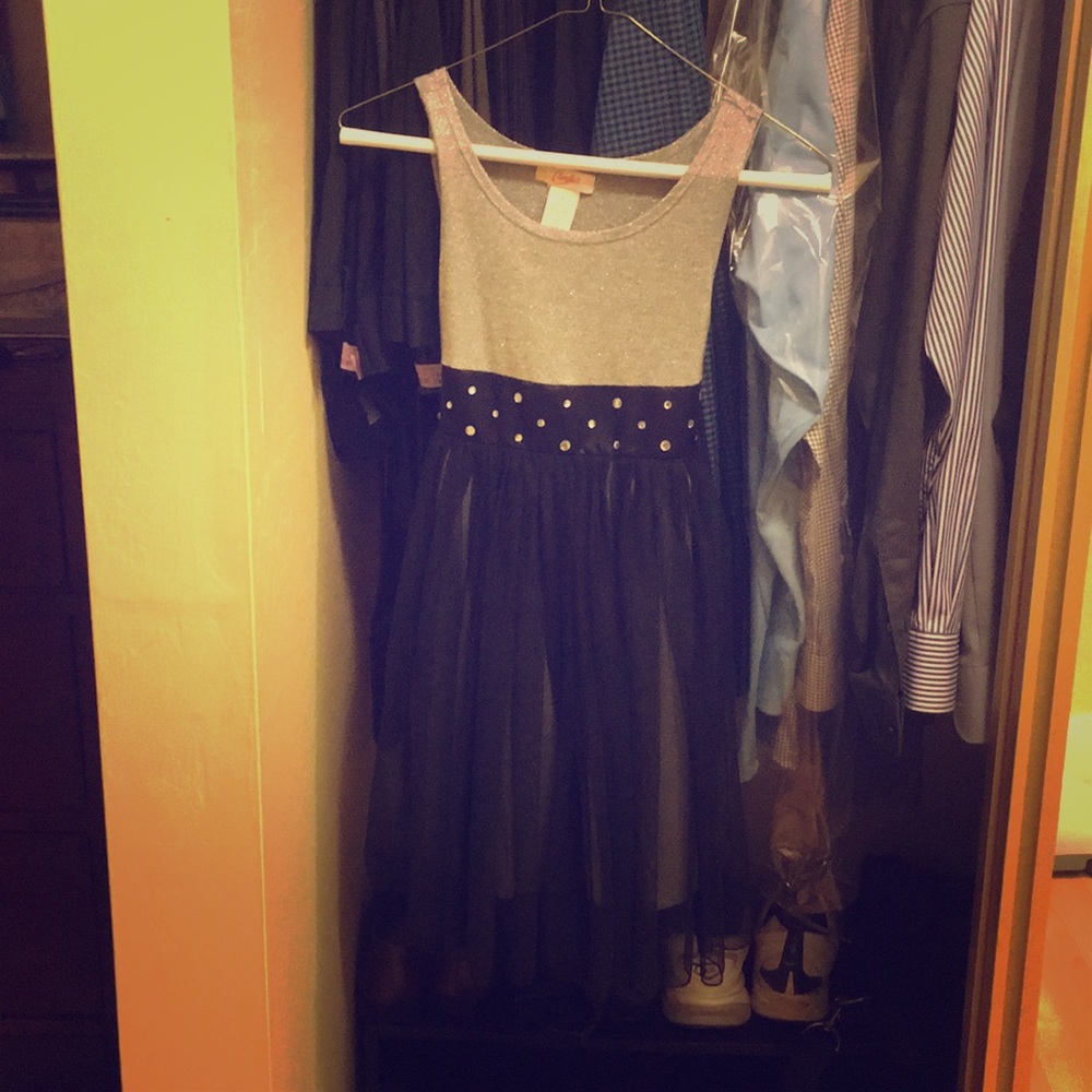 Black and silver dress